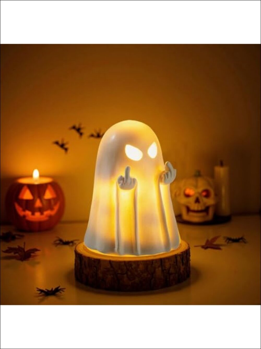 Halloween Ghost Figurine Resin Spooky Statue Indoor Tabletop Decor